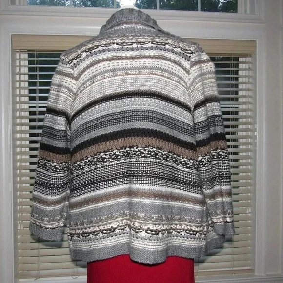 J. JILL Cardigan Knit Wool Blend Sweater Size L - Picture 3 of 5
